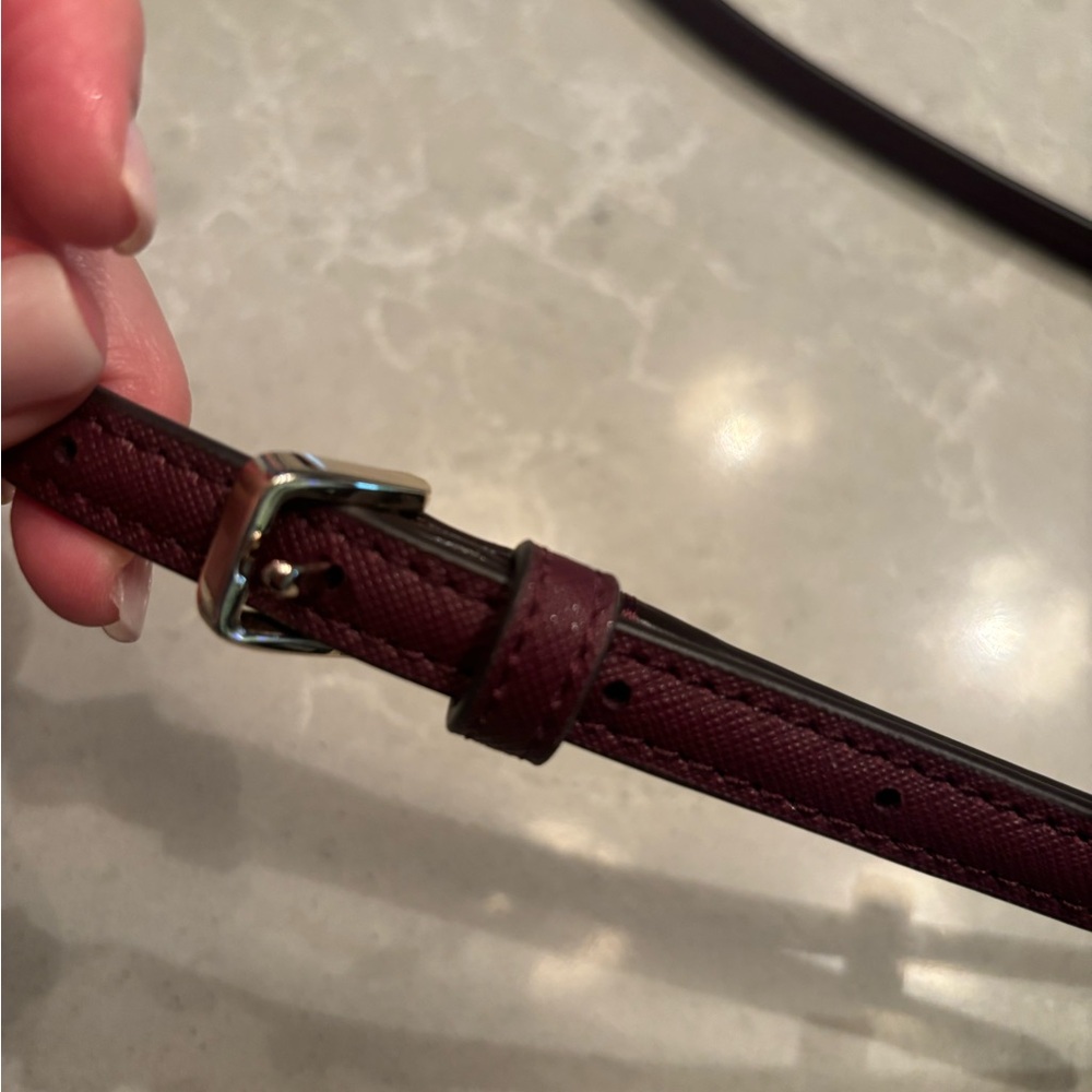 Kate Spade New York Burgundy Glitter Crossbody Messenger Bag - Picture 7 of 8